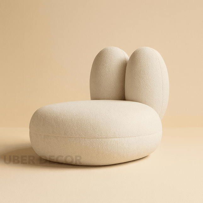 Pebblo Nest Statement Lounge Chair Playful Postmodern Accent for Modern Living Room and Bedroom Interiors