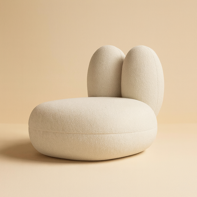 Pebblo Nest Statement Lounge Chair Playful Postmodern Accent for Modern Living Room and Bedroom Interiors