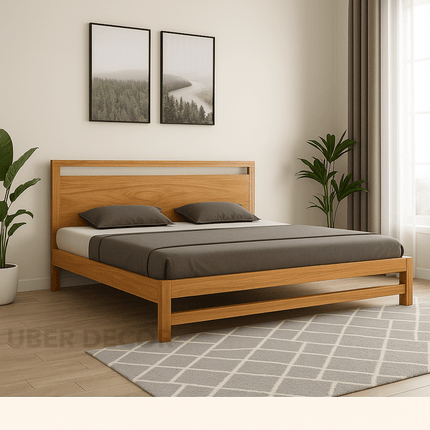 MapleLine Contemporary Solid Wood Platform Bed for Urban Homes