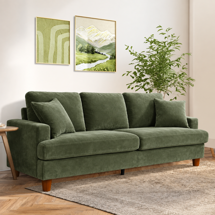 Snugrio 87 inch 3-Seater Sofa - Modern Wabi-Sabi Couch for Living Room & Lounge Areas