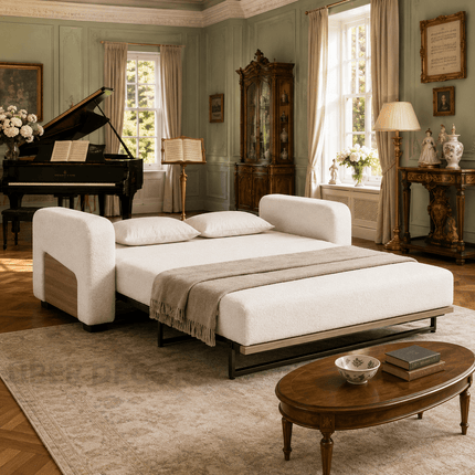 Akita Japandi sofa bed – customisable fabric and size, made to order India