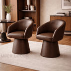 2 / Chocolate Brown Leatherette