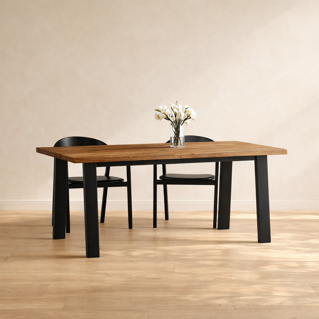 Arkenvale Wooden Dining Table – Industrial Style Rectangular Table for Modern Homes