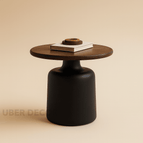 Small Table / Dark Walnut brown/Black
