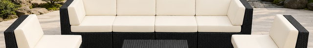 Coastava Modular Sectional Sofa Set with Center Table for Deck, Patio & Waterfront Terrace | Uber Decor