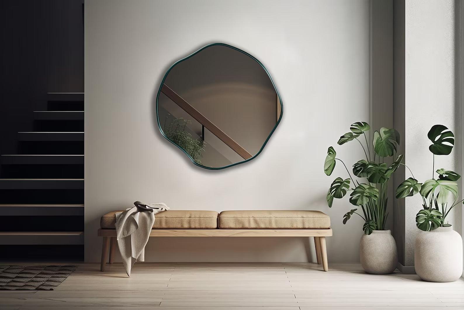 Chic Wavy Frame Mirror – Unique and Contemporary Design - Uber Decor