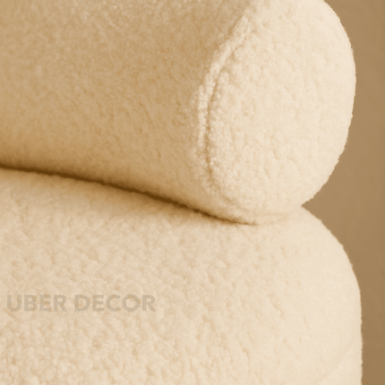 CozyLuxe Wool Ottoman - Versatile Lounge Ottoman Stool Chair - Contemporary Entryway Shoe Bench & Minimalist Sofa Design