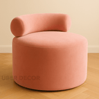 Dusty Peach Suede Velvet