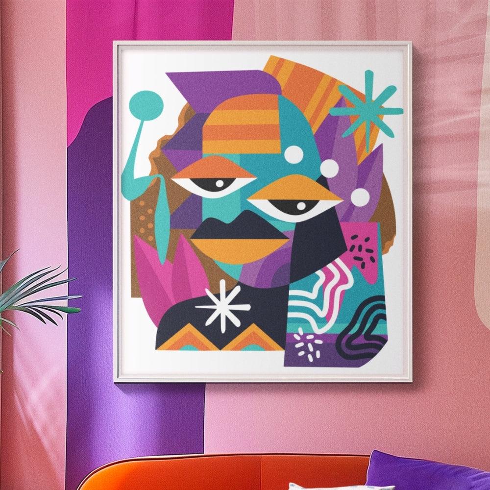 Cubista - Character Illustration Abstract Wall Art - Uber Decor