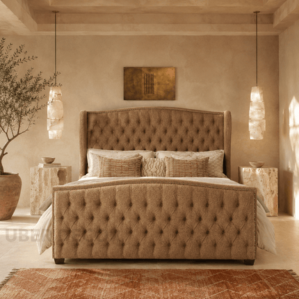 Serenabelle Wingback Bed – Heritage Tufted Luxury for Elegant Bedrooms