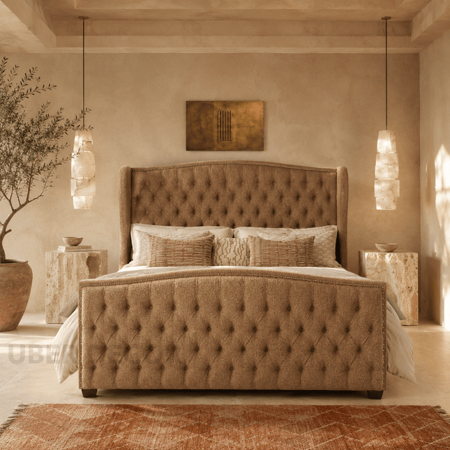 Serenabelle Wingback Bed – Heritage Tufted Luxury for Elegant Bedrooms