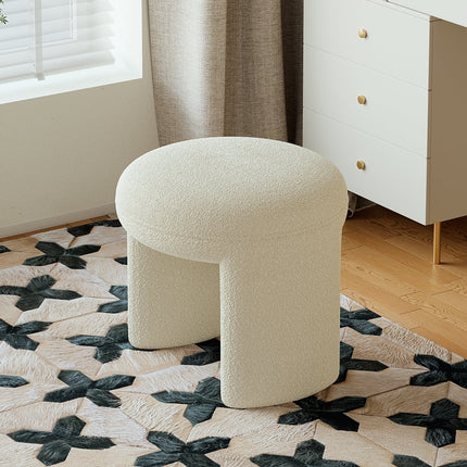 Trilo Form Vanity Stool Backless Makeup Accent Chair Modern Minimalist Sculptural Seating for Bedroom and Dressing Room Interiors Shop Now