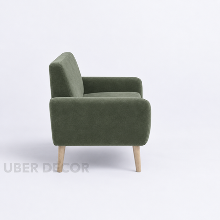 Viona 57" Loveseat- Mid Century Modern Upholstered 2 Seater Sofa for Living Room, Hotel or Bedroom