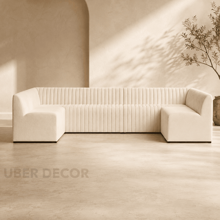 Burbank U-Shaped Sectional Sofa Couch Modern Contemporary Luxury Furniture for Living Room