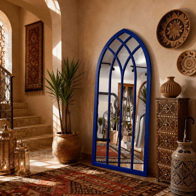 Minara Gothic Arch Window Floor Mirror – Moroccan Statement Mirror