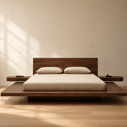 Stillwood Float Bed – Minimalist Solid Wood Platform Bed