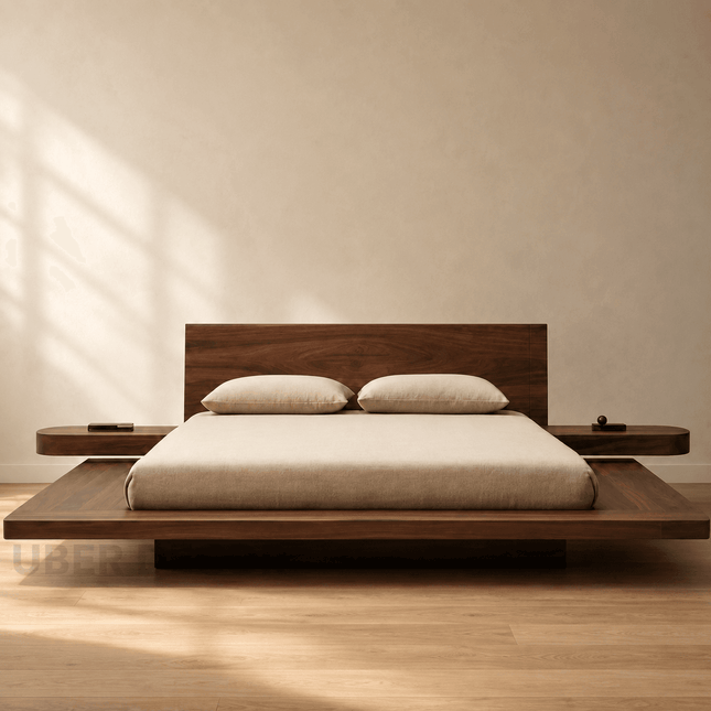 Stillwood Float Bed – Minimalist Solid Wood Platform Bed
