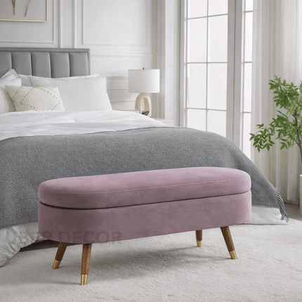 Elora Oval Storage Bench with Lift Top Lid