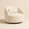 Ariva Accent Chair- Large Wide Comfy Boucle Upholstered 360 Revolving Swivel Armchair for Any Room Size - Uber Decor