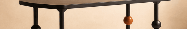 Eclat Noir Rectangular Dining Table Contemporary Artistic Design Wooden Accented Sculptural Legs Ideal for Dining Room