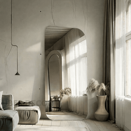 Zyra Frameless HD Mirror – Full-Length Asymmetrical Wall Mirror for Living Room, Bedroom & Bathroom