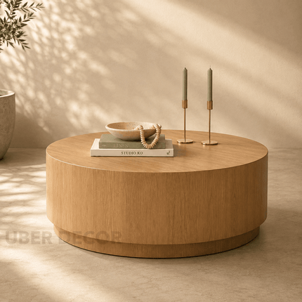 Menderes Coffee Table Modern Contemporary Mediterranean Inspired Designer Center Table Custom Finish Minimal Statement Table for Open Concept Space
