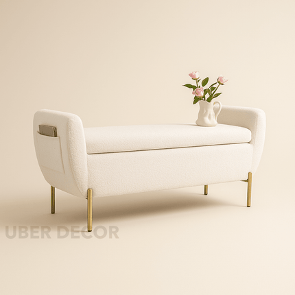 Avelyn Modern European-Inspired Flip Top Storage Bench – Minimalist Entryway & Bedroom Organizer with Luxe Design Appeal