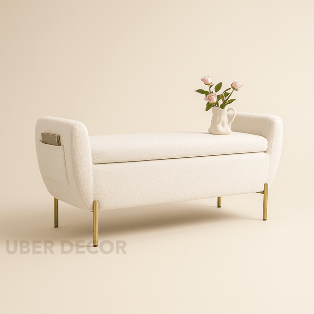 Avelyn Modern European-Inspired Flip Top Storage Bench – Minimalist Entryway & Bedroom Organizer with Luxe Design Appeal
