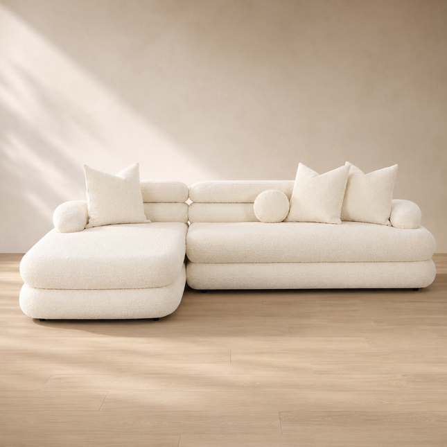 Lemgo Sectional Sofa Couch with Lounger Japandi Modern Minimalist Luxury Furniture for Living Room