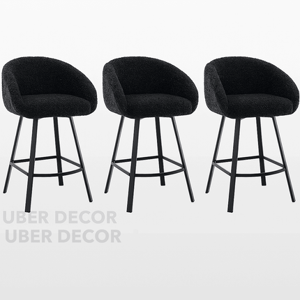 Talise 360 Revolving Swivel Bar Stool- Modern Counter Height Tall Bar Chair for Kitchen Counter or Cafe