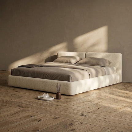 Slumberform Low Platform Bed – Japandi Wabi-Sabi Minimalist Bed for Modern Bedrooms