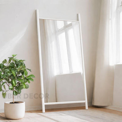 H-Frame Elegance- Metal Framed Rectangle Full Length Standing Mirror for Bedroom