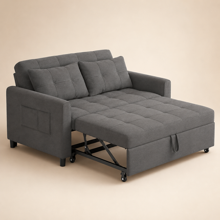 Buenos Sleeper Sofa Bed- Small Compact 3 in 1 Sleeper Sofa for Small Living Room or Guest Room