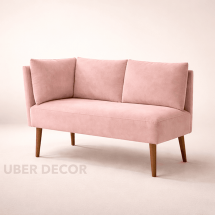 Calcutta Craft Mid Century Corner Bench Contemporary Customisable Seating for Dining Living Lounge and Entryway