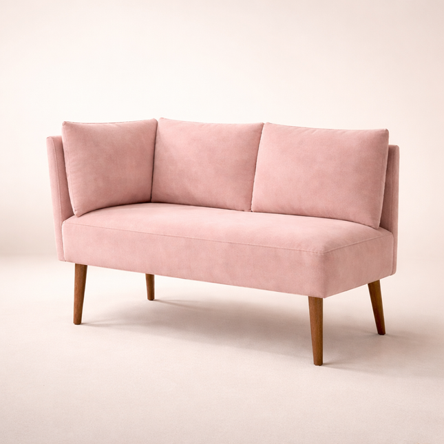 Calcutta Craft Mid Century Corner Bench Contemporary Customisable Seating for Dining Living Lounge and Entryway