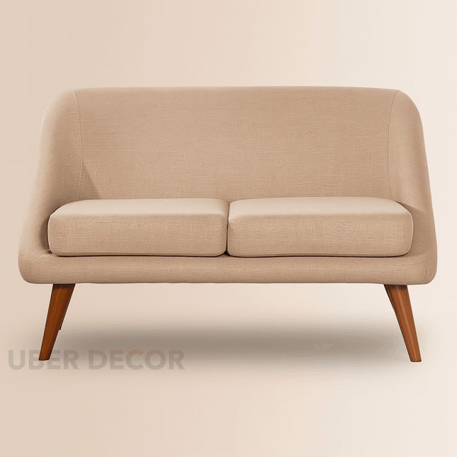 Milo 49" 2‑Seater Curved Loveseat – Customisable Mid-Century Modern Sofa for Compact Living