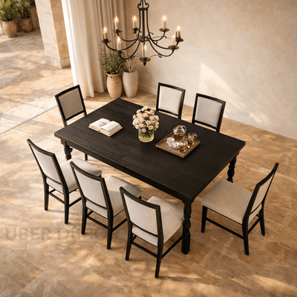 Kingsford Charm Classic Wooden Dining Table – Elegant Traditional Dining Room Centerpiece