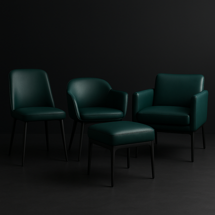 CRAFT- Leatherette Faux Leather Upholstery Fabric- Dark Jade Green