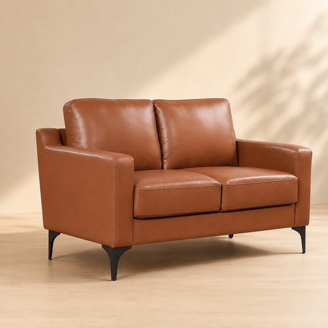 Talvia 55" 2-Seater Square Arm Loveseat   Customisable Modern Sofa for Living Room, Office or Studio