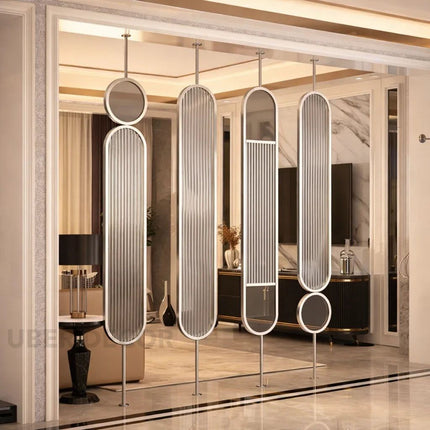ARIN Fluted Glass Room Divider for Modern Residential Interiors