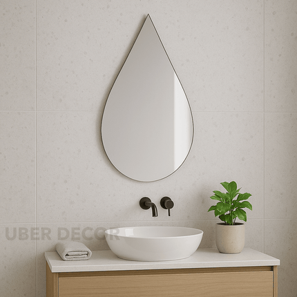 Lira Mirror – Teardrop Frameless Wall Mirror for  Modern Minimalist Decor