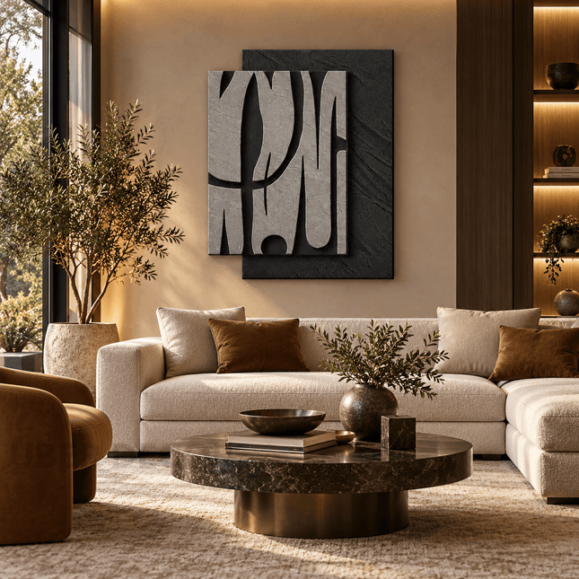 Layered Shadow Lines Japandi Wall Art - product image 2