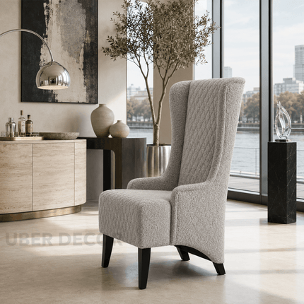 Nolan High Back Wing Chair – Modern Accent Seating for Living Room