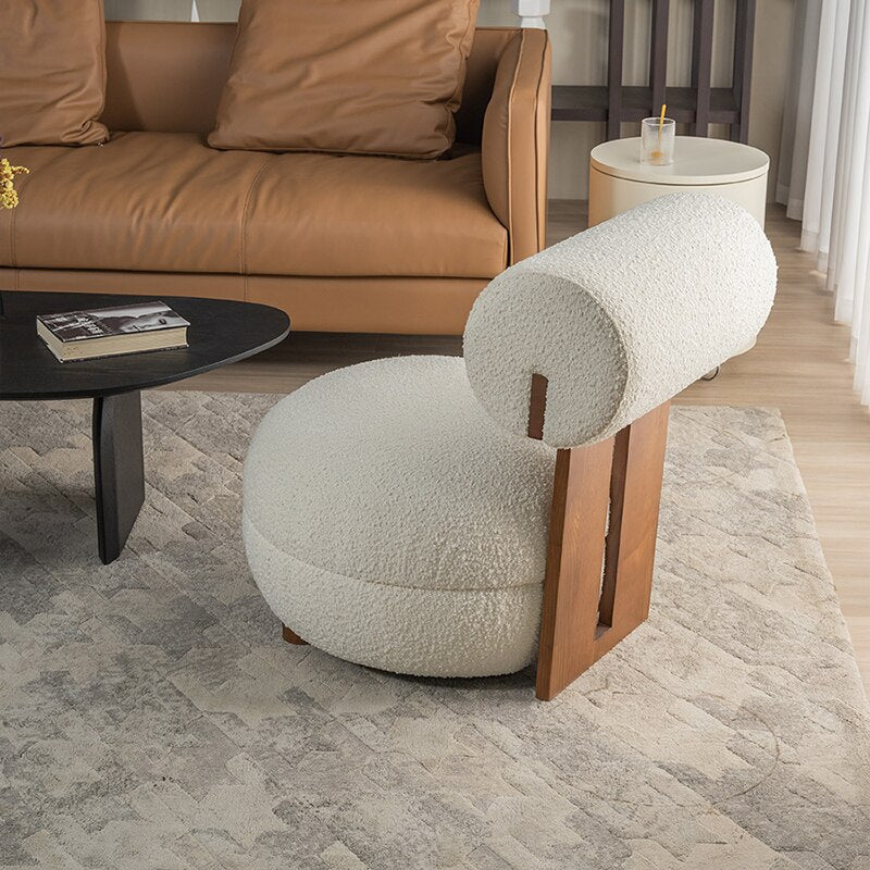 Siya Modern Unique Accent Chair with Backrest – Nordic Living Room Furniture