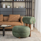 Muted Olive Green Suede Velvet