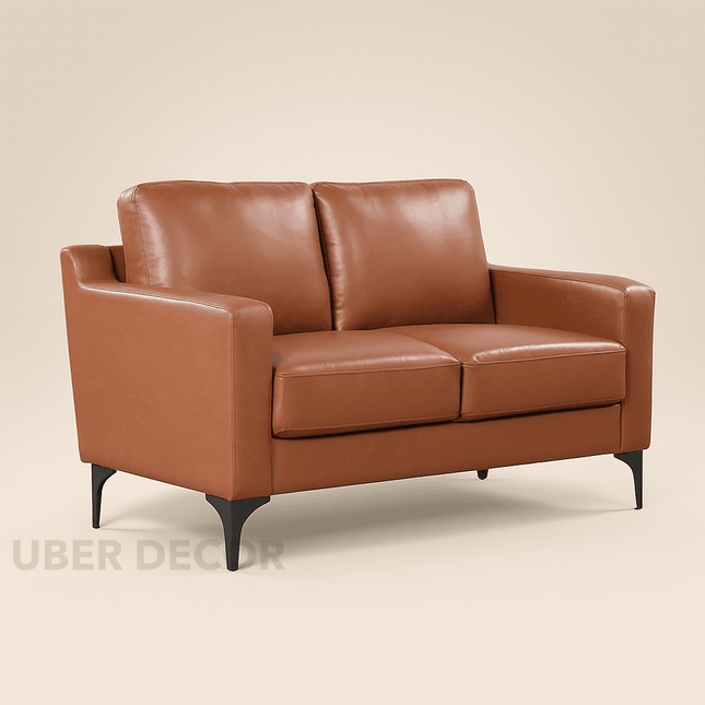 Talvia 55" 2-Seater Square Arm Loveseat – Customisable Modern Sofa for Living Room, Office or Studio