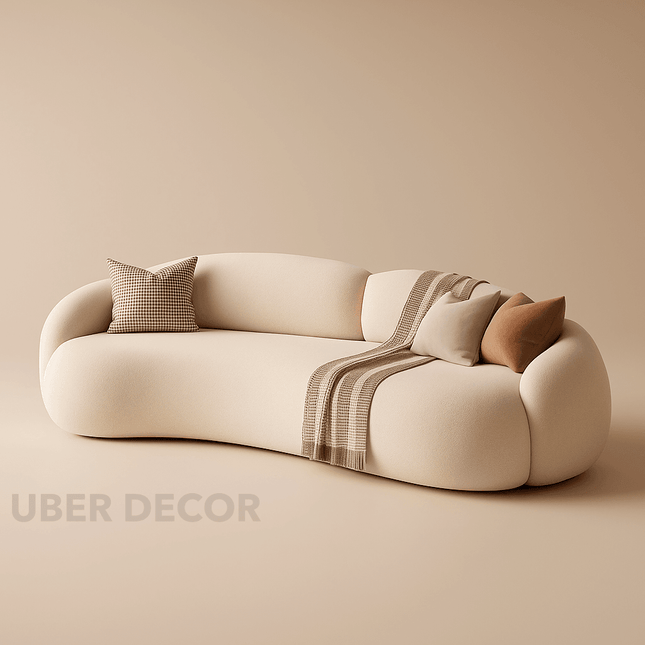 Riga European Sofa – Luxury Nordic Floor Lounge with Oversized Armrests & Custom Upholstery
