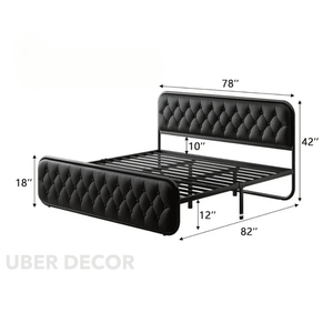 Nightfall Embrace Contemporary Tufted Luxury Bed – Modern Bedroom Icon - Uber Decor