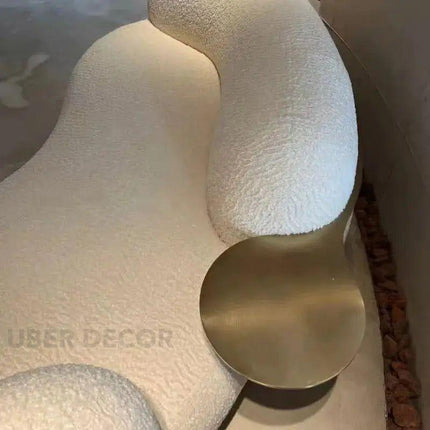 SkyHaven Cloud Lounge Sofa - Ultra-Soft Curved Couch for Minimalist Living Rooms