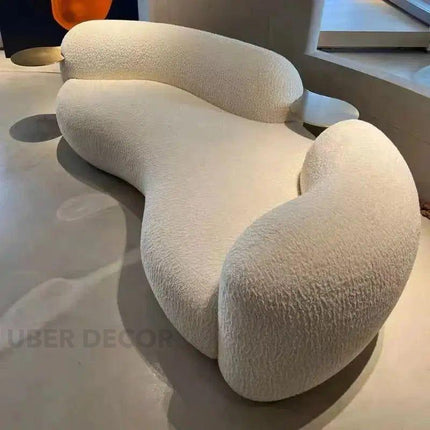 SkyHaven Cloud Lounge Sofa - Ultra-Soft Curved Couch for Minimalist Living Rooms